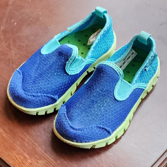 OshKosh B'gosh Blue/Green Baby Water Shoes Size 7 - Picture 8 of 13